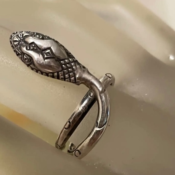 Stunning Vintage Mexico Snake Sterling Silver Ring With Fully Hallmarks - Picture 4 of 8